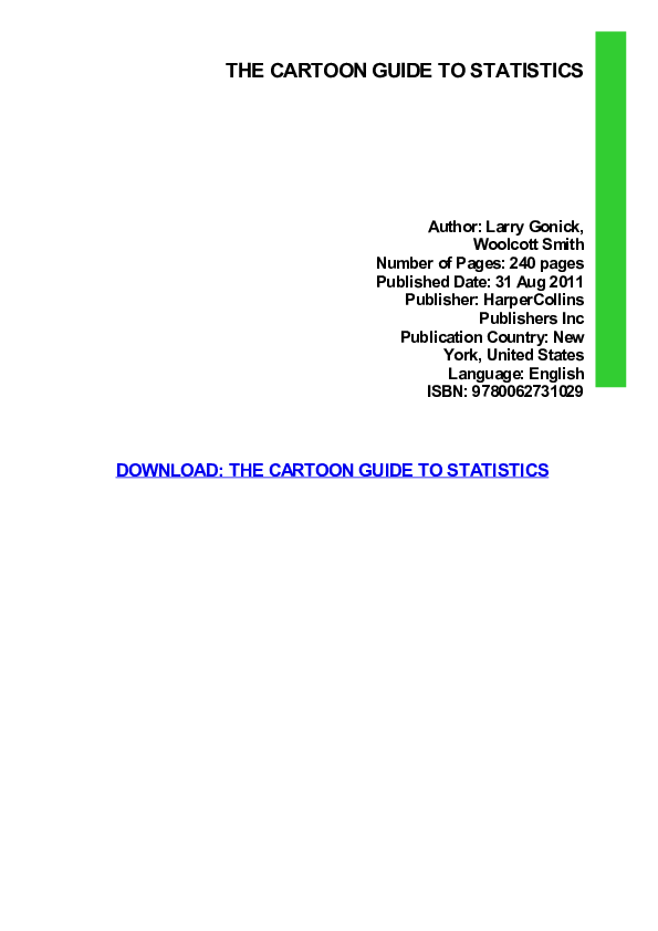 (PDF) Cartoon guide to statistics