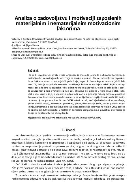(PDF) Analysis of the satisfaction and motivation tangible and ...