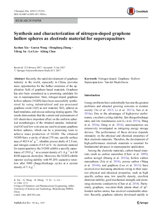 (PDF) Synthesis and characterization of nitrogen-doped titanium oxide ...