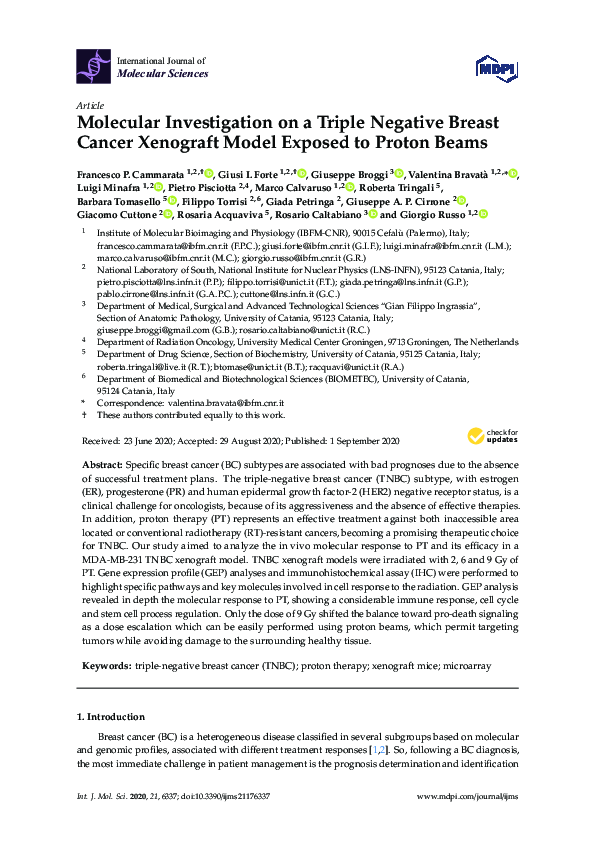 (PDF) Molecular Investigation on a Triple Negative Breast Cancer ...