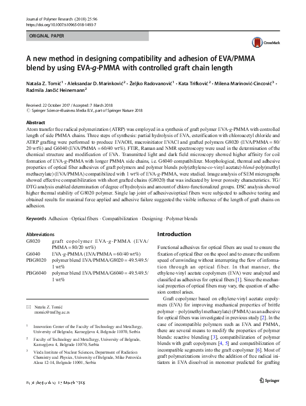 (PDF) A new method in designing compatibility and adhesion of EVA/PMMA ...