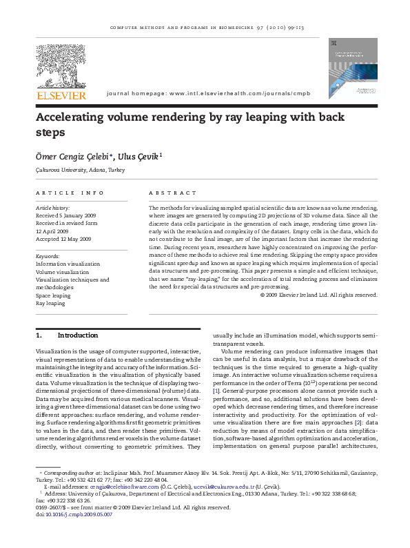 (PDF) Accelerating volume rendering by ray leaping with back steps