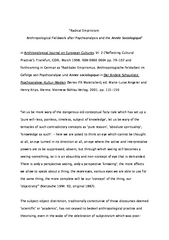 Anthropological fieldwork methods picture