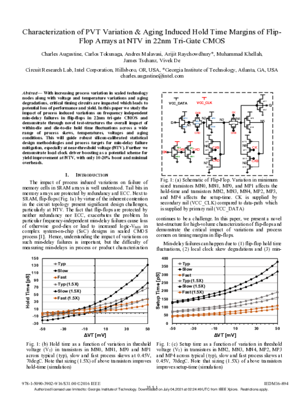 (PDF) Characterization of PVT variation & aging induced hold time ...