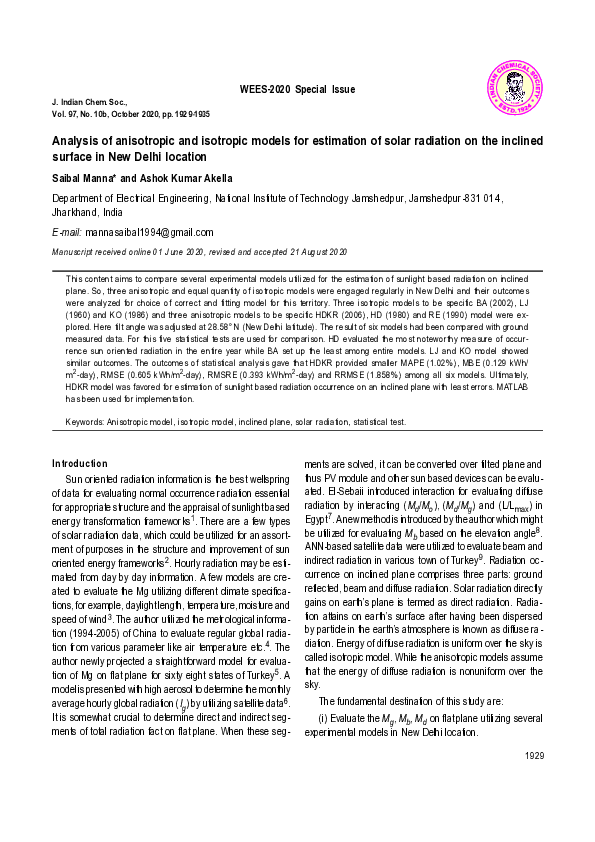 (PDF) Analysis of anisotropic and isotropic models for estimation of ...