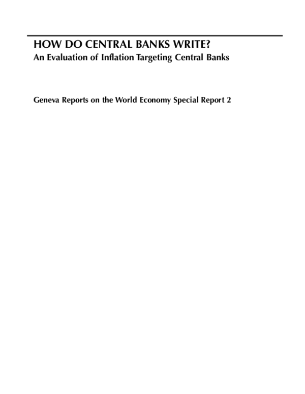 (PDF) How Do Central Banks Write