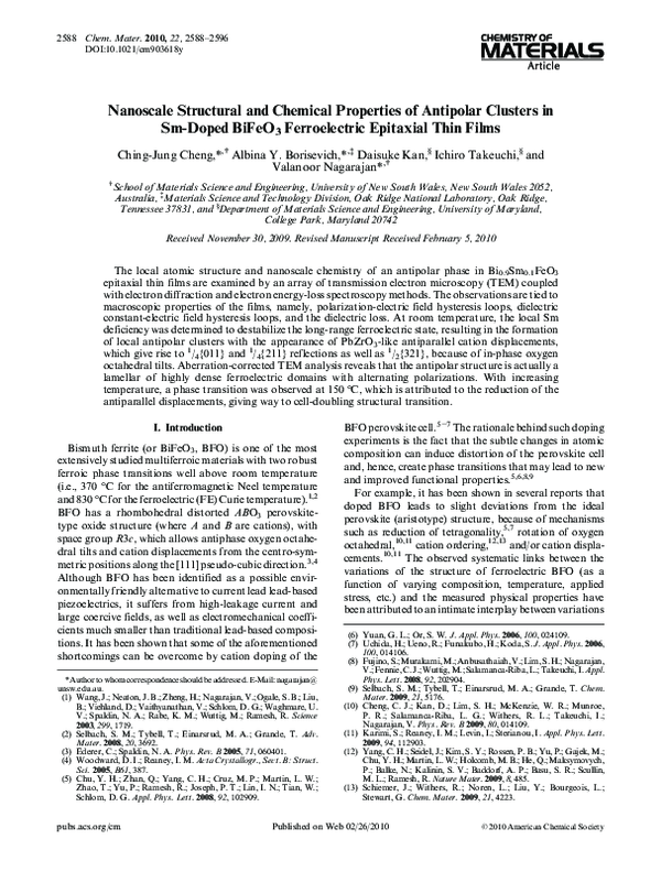 (PDF) Nanoscale Structural and Chemical Properties of Ferroelectric ...