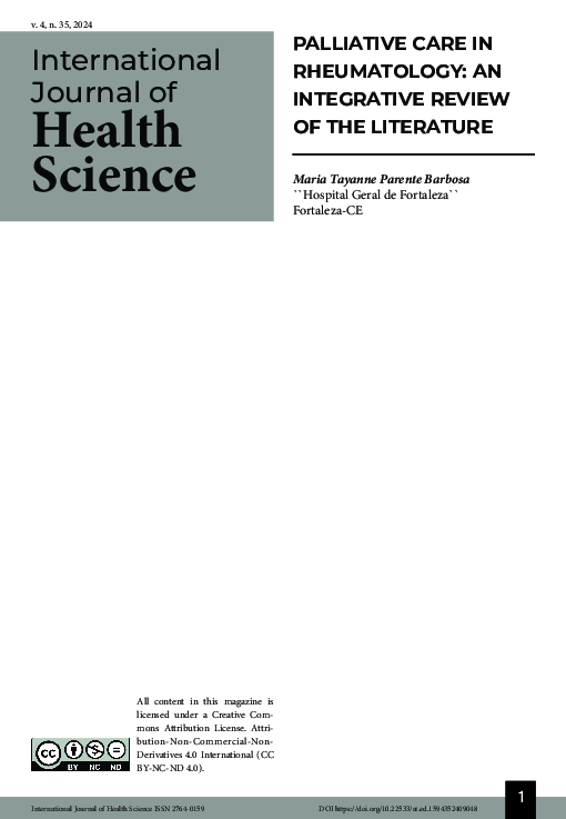 (PDF) PALLIATIVE CARE IN RHEUMATOLOGY: AN INTEGRATIVE REVIEW OF THE ...
