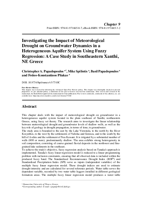(PDF) Investigating the Impact of Meteorological Drought on Groundwater ...