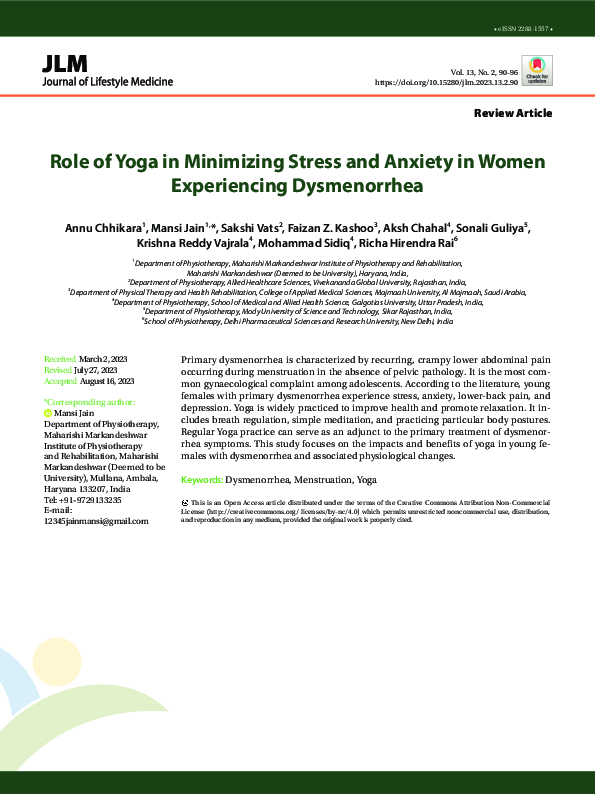 (PDF) Role of Yoga in Minimizing Stress and Anxiety in Women ...