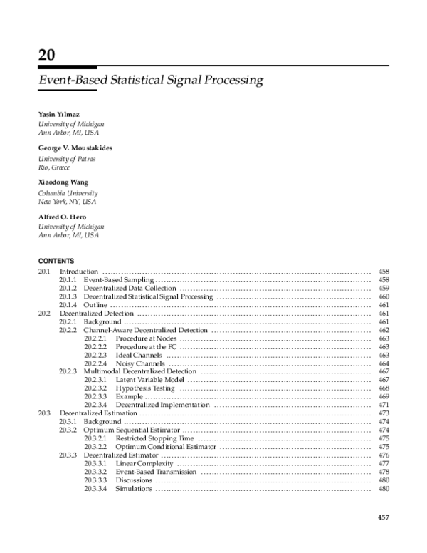 (PDF) Event-Based Statistical Signal Processing
