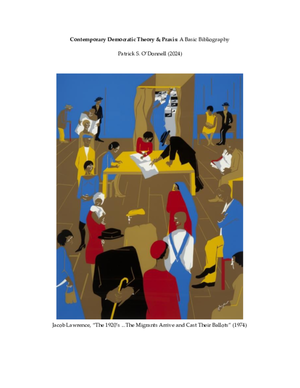 First page of “Democratic Theory and Praxis bibliography”