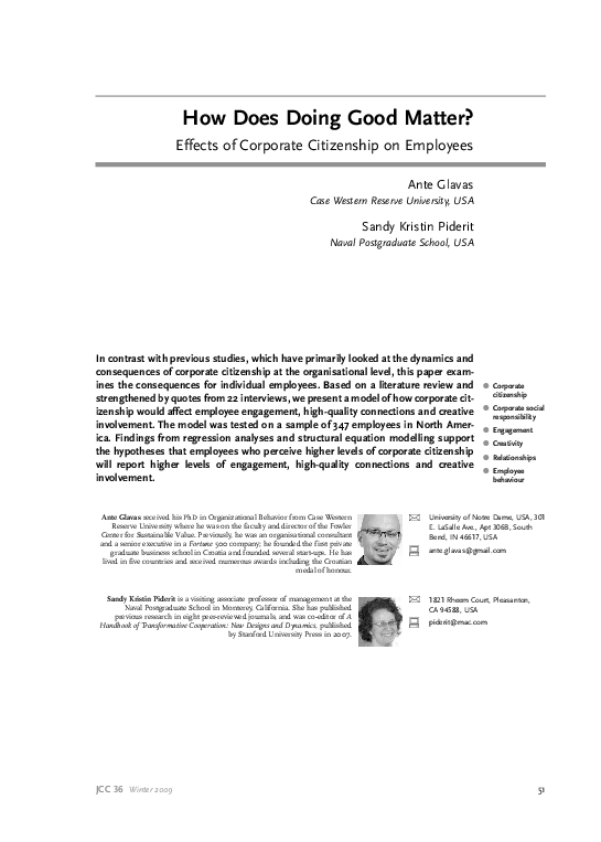 (PDF) How Does Doing Good Matter?