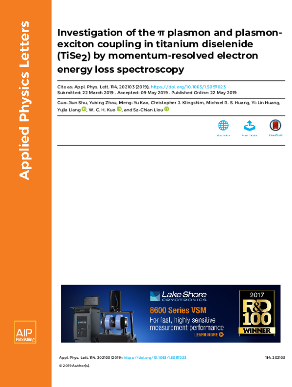 (PDF) Investigation of the π plasmon and plasmon-exciton coupling in ...
