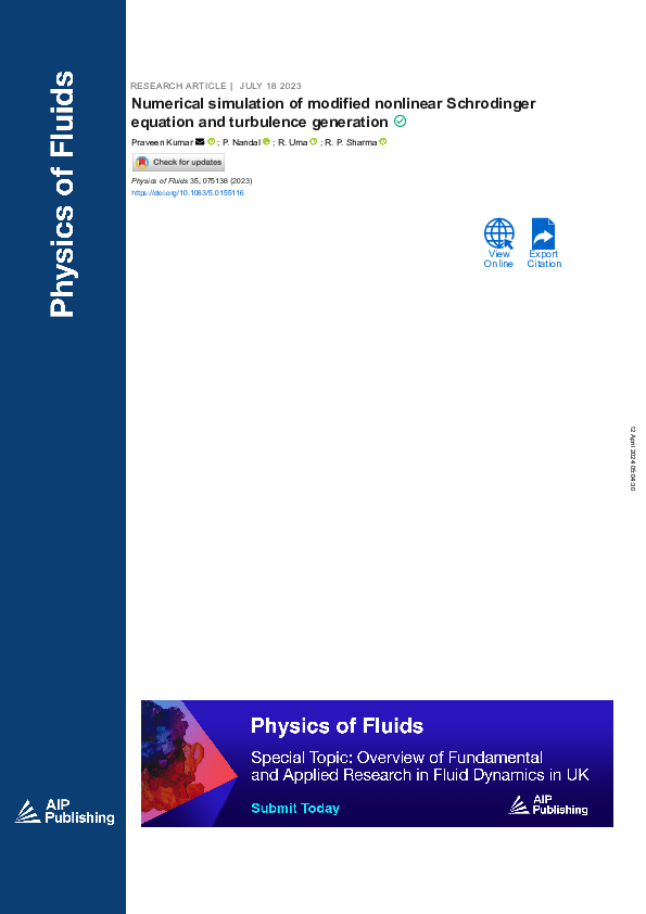 (PDF) Numerical simulation of modified nonlinear Schrodinger equation ...