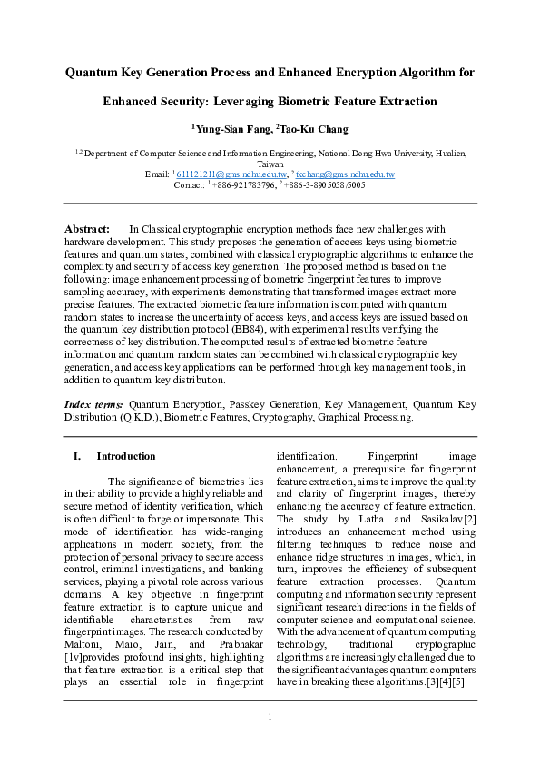 (PDF) Quantum Key Generation Process and Enhanced Encryption Algorithm ...