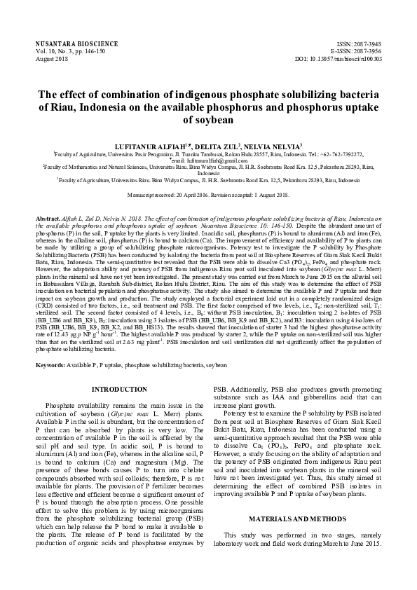 (PDF) The effect of combination of indigenous phosphate solubilizing ...
