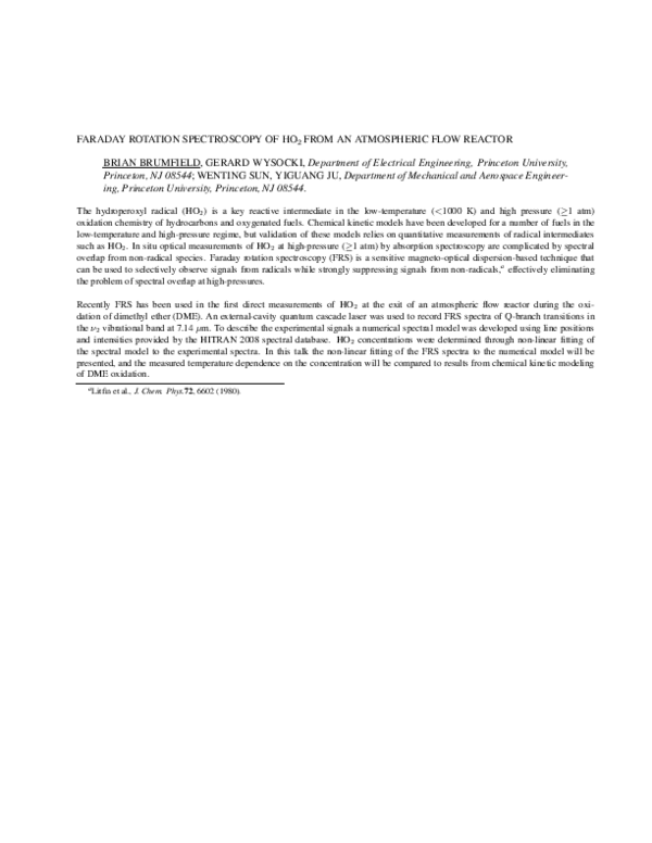 (PDF) Faraday Rotation Spectroscopy of HO_ {2} from AN Atmospheric Flow ...