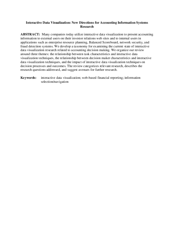 (PDF) Interactive Data Visualization: New Directions for Accounting ...