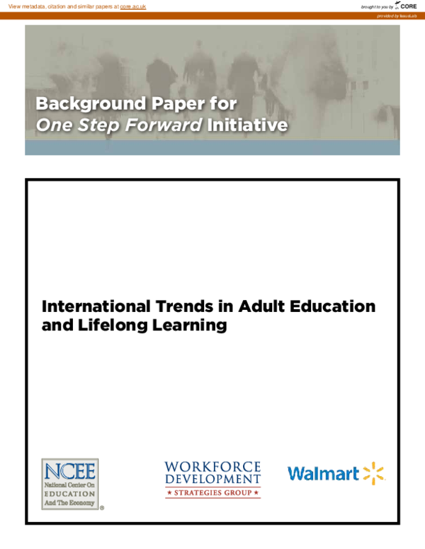 (PDF) International trends in adult education and lifelong learning