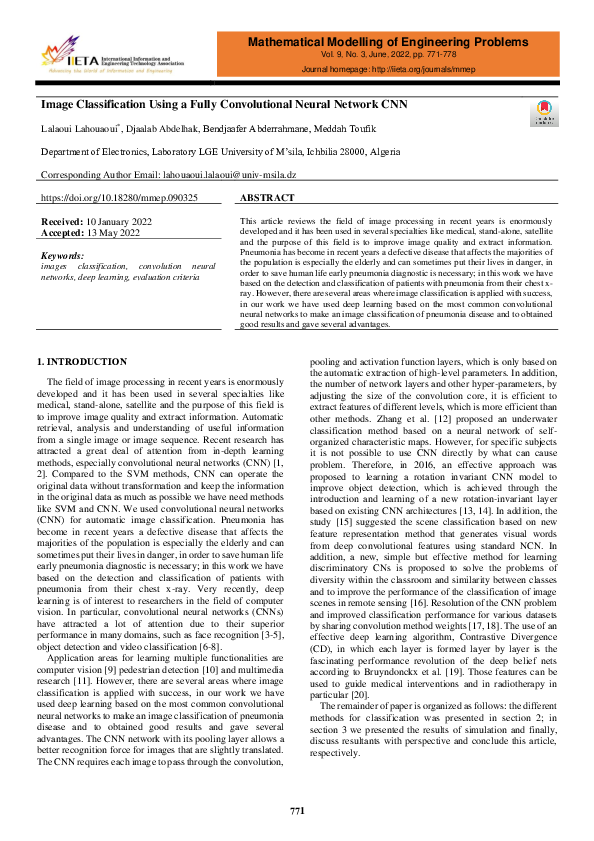 (PDF) Image Classification Using a Fully Convolutional Neural Network CNN