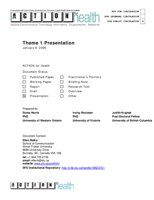 (PDF) Theme 1 Presentation