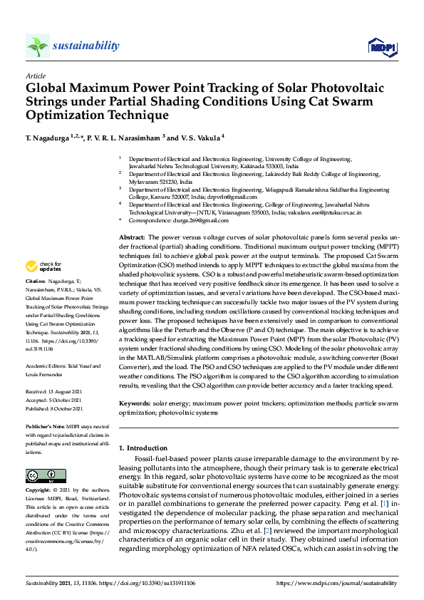 (PDF) Global Maximum Power Point Tracking of Solar Photovoltaic Strings ...