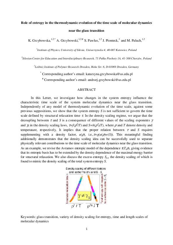 (PDF) Role of entropy in the thermodynamic evolution of the time scale ...