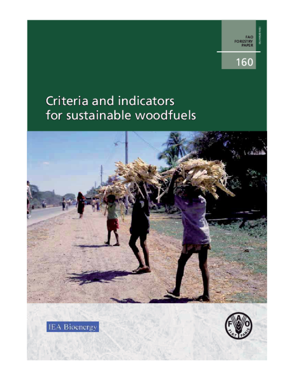 (PDF) Criteria and indicators for sustainable woodfuels. FAO Forestry ...