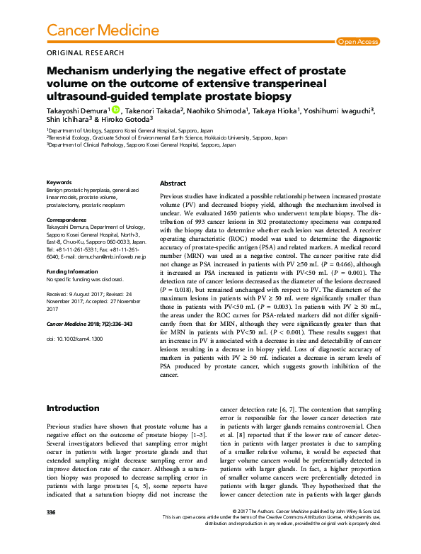 (PDF) Mechanism underlying the negative effect of prostate volume on ...