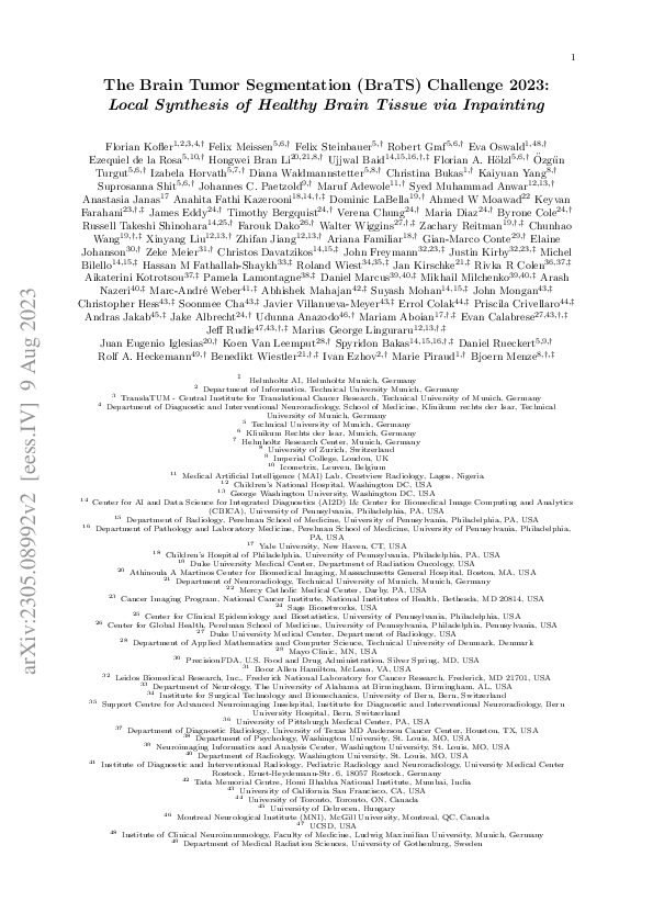 (PDF) The Brain Tumor Segmentation (BraTS) Challenge 2023: Local ...