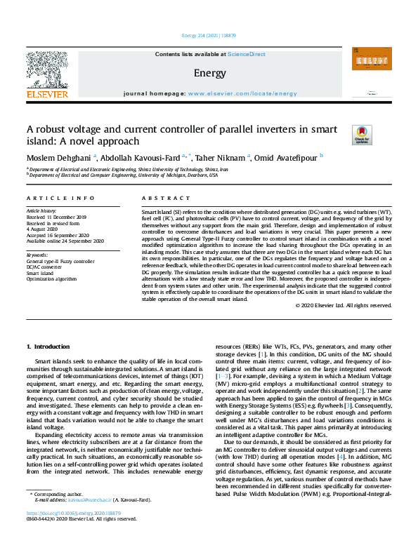 (PDF) A robust voltage and current controller of parallel inverters in ...