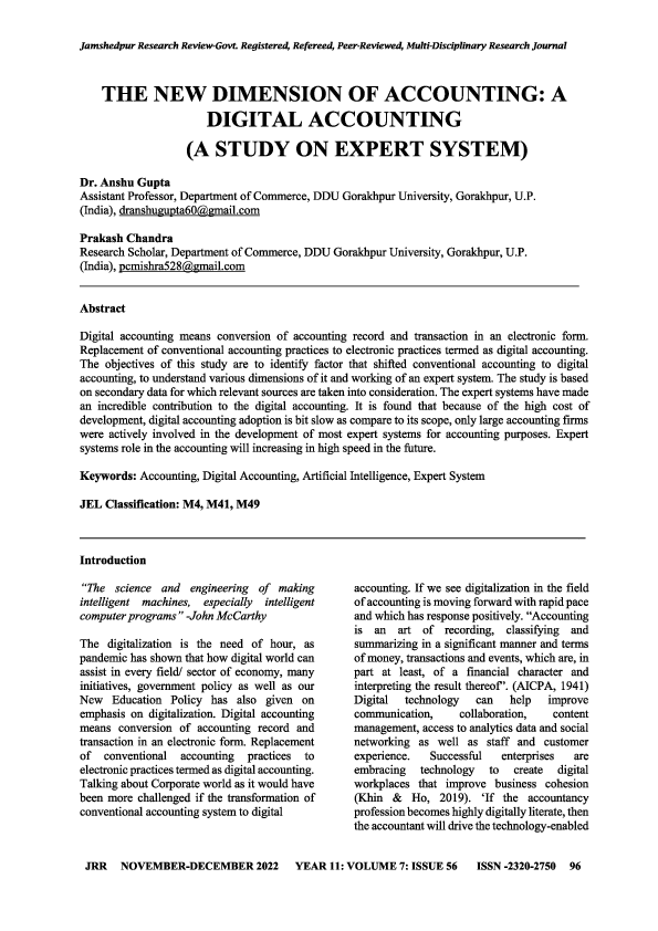(PDF) The New Dimension of Accounting A Digital Accounting (A Study on ...