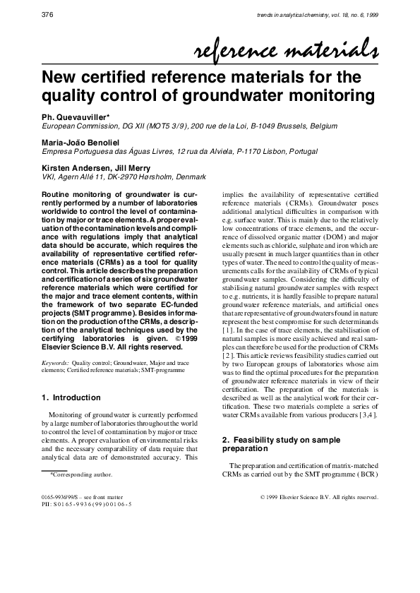 (PDF) New certified reference materials for the quality control of ...