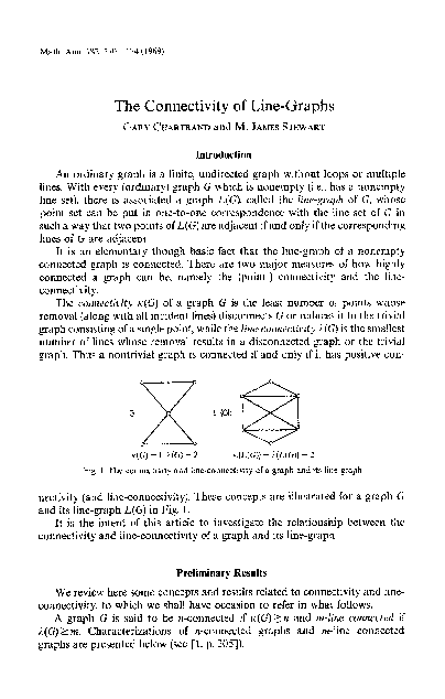 (PDF) The connectivity of line-graphs