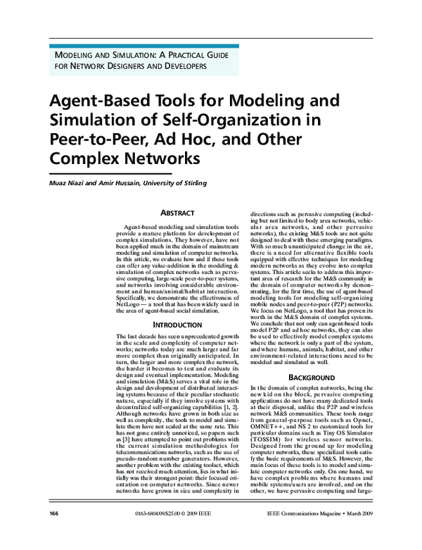 (PDF) Agent-based tools for modeling and simulation of self ...