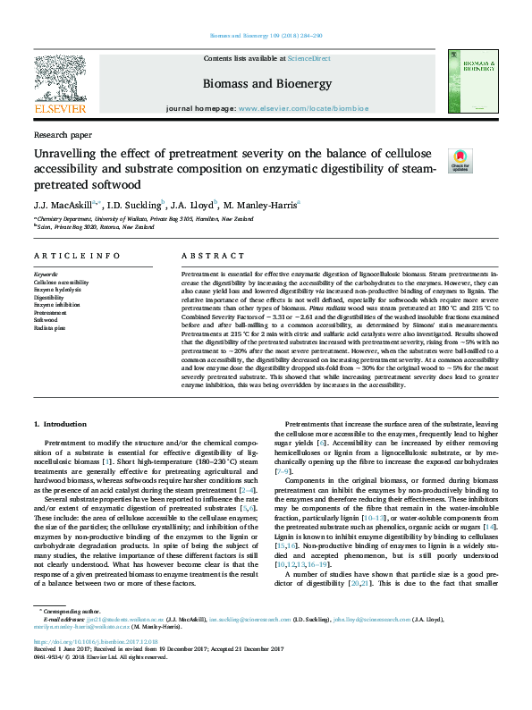 (PDF) Unravelling the effect of pretreatment severity on the balance of ...