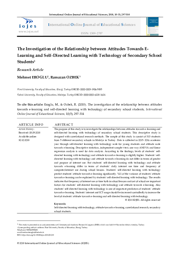 (PDF) The Investigation of the Relationship Between Attitudes Towards E ...