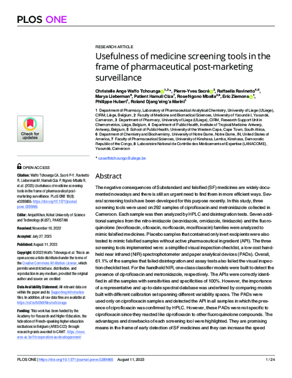 (PDF) Usefulness of medicine screening tools in the frame of ...