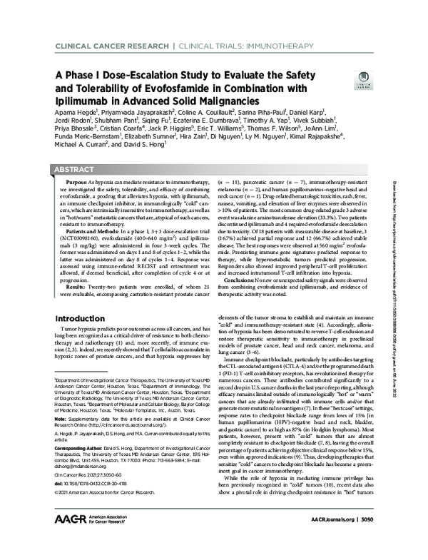 (PDF) A Phase I Dose-Escalation Study to Evaluate the Safety and ...