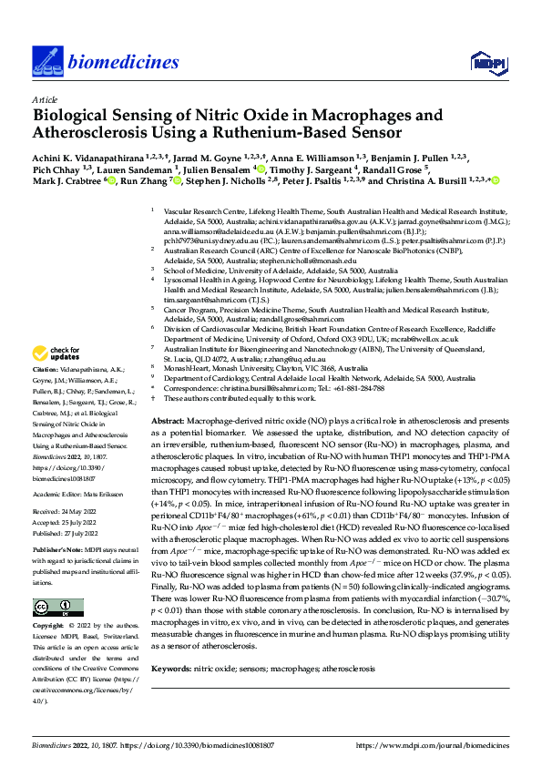 (PDF) Biological Sensing of Nitric Oxide in Macrophages and ...