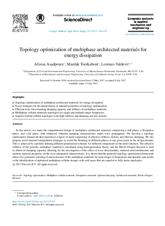 (PDF) Topology optimization of multiphase architected materials for ...