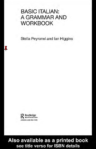 (PDF) BASIC ITALIAN: A GRAMMAR AND WORKBOOK