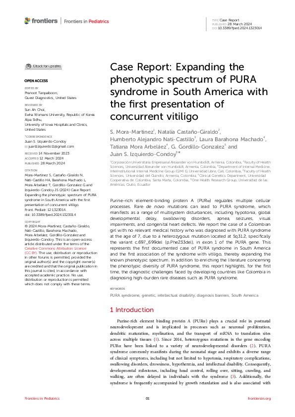 (PDF) Case Report: Expanding the phenotypic spectrum of PURA syndrome ...