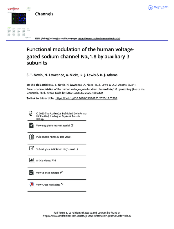 (PDF) Functional modulation of the human voltage-gated sodium channel ...