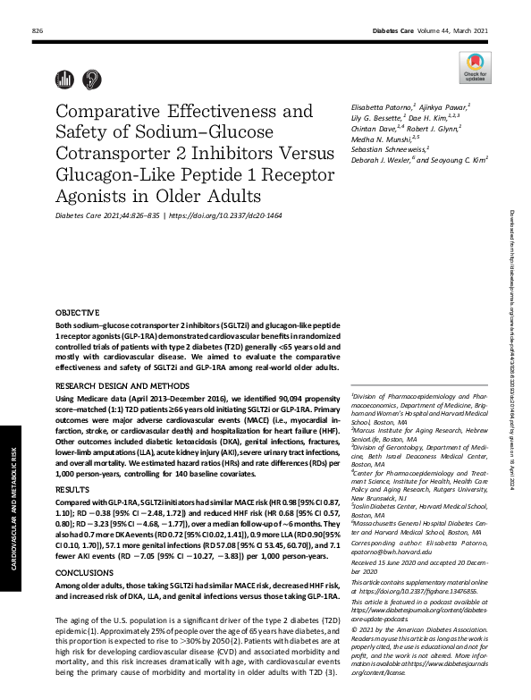 (PDF) Comparative Effectiveness and Safety of Sodium–Glucose ...