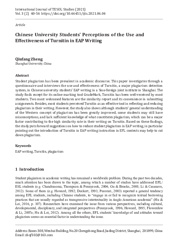 (PDF) Chinese University Students' Perceptions of the Use and ...