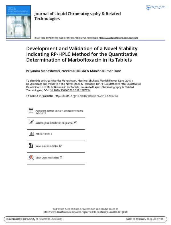 (PDF) Development and Validation of a Novel Stability-Indicating LC ...