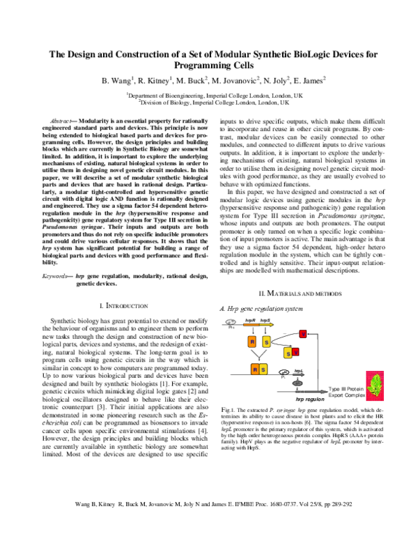 (PDF) The Design and Construction of a Set of Modular Synthetic ...