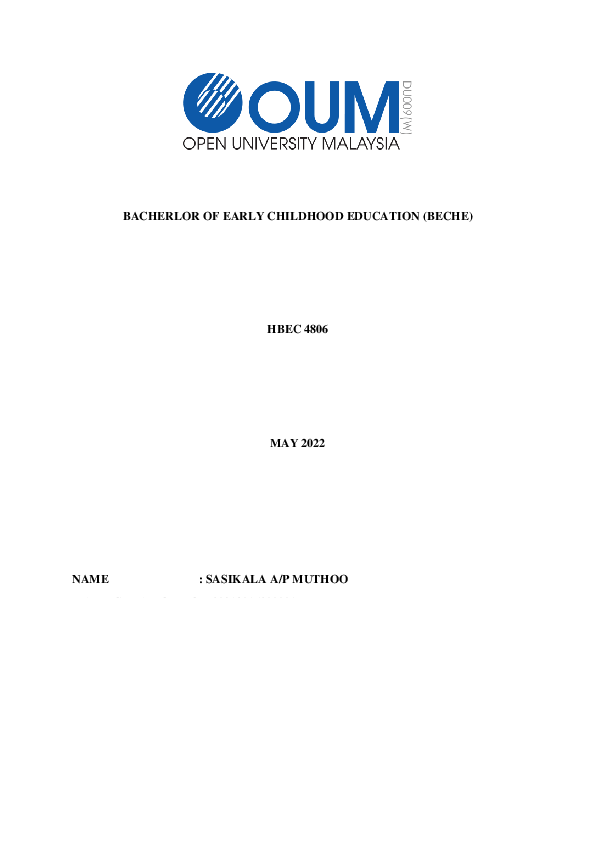 (PDF) Early Childhood Education Kindergarten Portfolio (Practicum II)